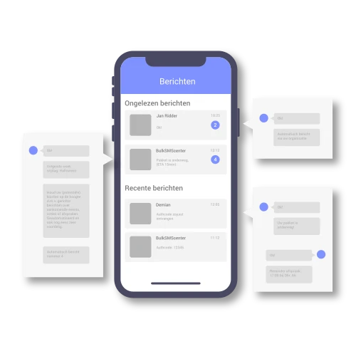 Bulk SMS versturen Illustratie van zakelijk bulk-sms versturen